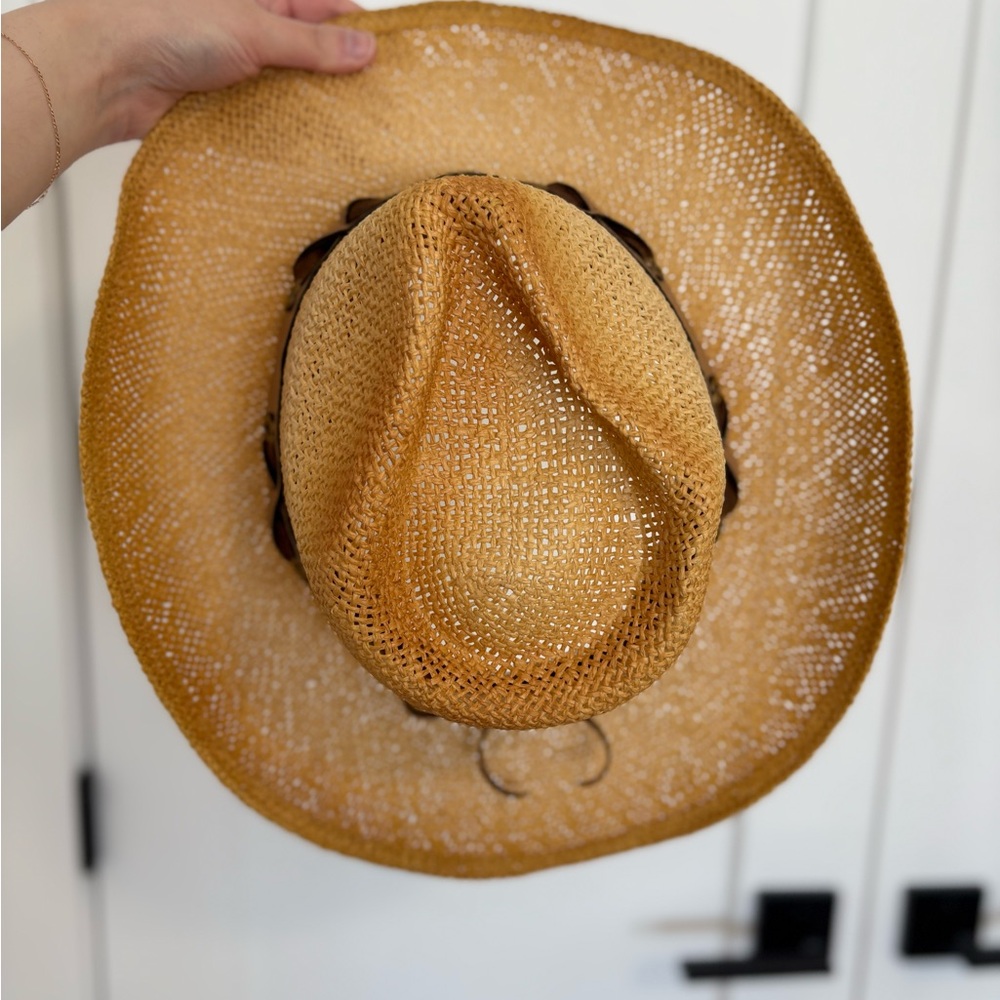 Outlaws‎ Cowboy Western Raffia Paper Straw Summer Festival Cowgirl Hat - Picture 7 of 15